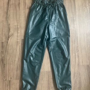 Abercrombie and Fitch Faux Leather Joggers
